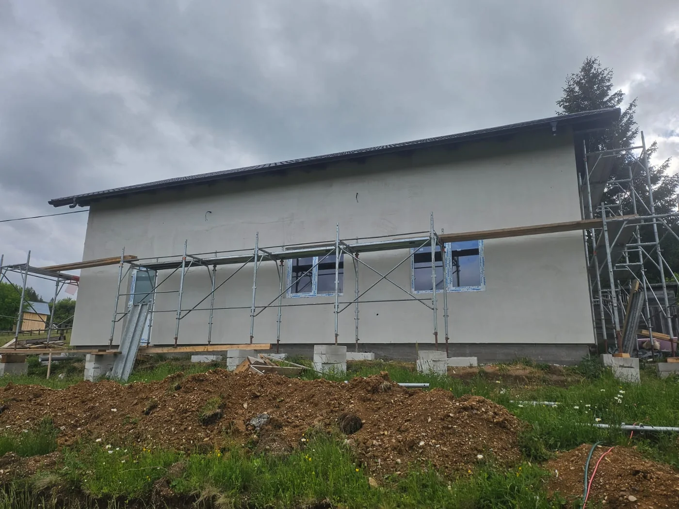 Detaliu de construcție la Camping Botușel