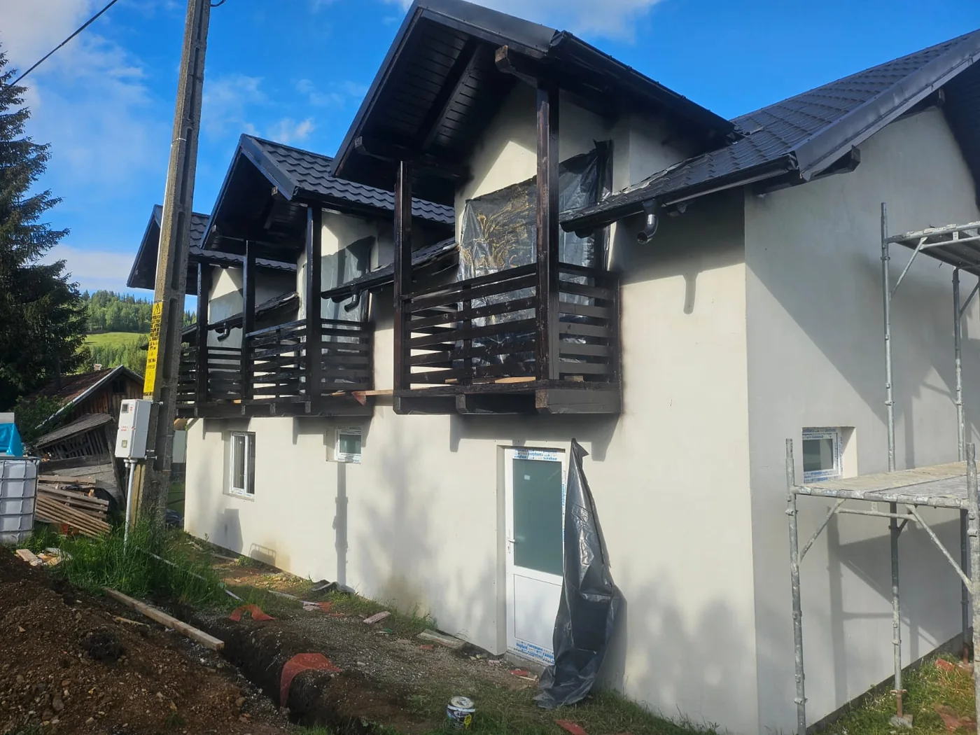 Clădire Camping Botușel în construcție